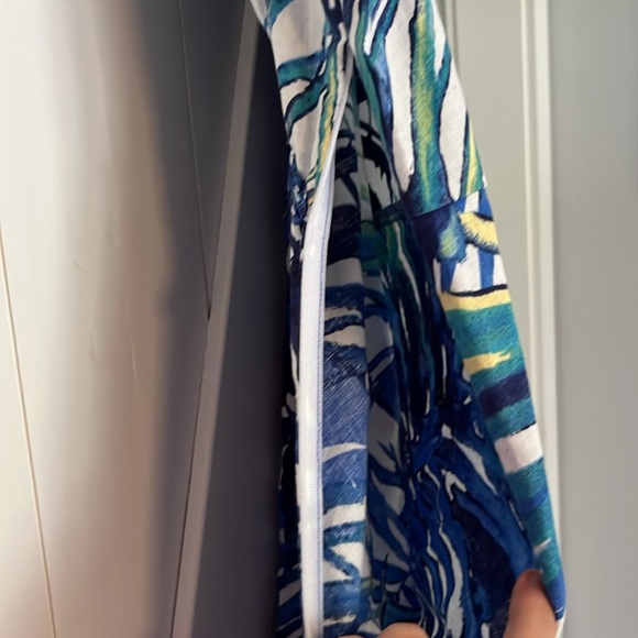 Tommy Bahama linen tropical print dress-perfect for vaca! Sz 12 🏝️Flattering!☀️ - Picture 8 of 8